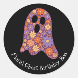 Schattigee Bloemen Ghost Boo Sticker Halloween