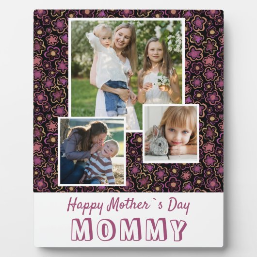 Schattigee bloemen Happy Mother's Day Keepsake 3 F Fotoplaat (Voorkant)