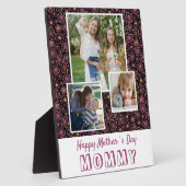 Schattigee bloemen Happy Mother's Day Keepsake 3 F Fotoplaat (Zijkant)