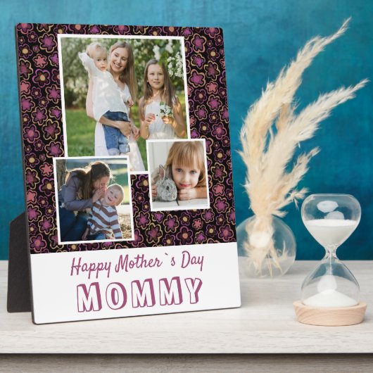 Schattigee bloemen Happy Mother's Day Keepsake 3 F Fotoplaat (Zijkant)