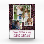 Schattigee bloemen Happy Mother's Day Keepsake 3 Fotoblokken (Voorkant)