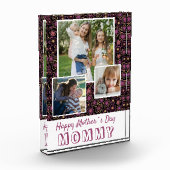 Schattigee bloemen Happy Mother's Day Keepsake 3 Fotoblokken (Links)