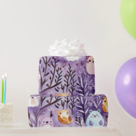 Schattigee bloemen herbergt dierenbomen Verpakking Cadeaupapier