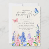 Schattigee bloemen Hij geeft me vlinders Vrijgezel Kaart (Voorkant)