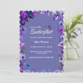 Schattigee bloemen Hij geeft me vlinders Vrijgezel Kaart (Staand voorkant)