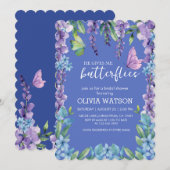 Schattigee bloemen Hij geeft me vlinders Vrijgezel Kaart (Voorkant / Achterkant)