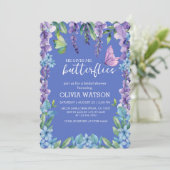 Schattigee bloemen Hij geeft me vlinders Vrijgezel Kaart (Staand voorkant)