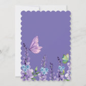 Schattigee bloemen Hij geeft me vlinders Vrijgezel Kaart (Achterkant)