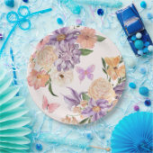 Schattigee bloemen Hij geeft me vlinders Vrijgezel Papieren Bordje (Feest)