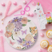 Schattigee bloemen Hij geeft me vlinders Vrijgezel Papieren Bordje (Feest)