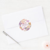Schattigee bloemen Hij geeft me vlinders Vrijgezel Ronde Sticker (Envelop)