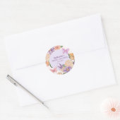 Schattigee bloemen Hij geeft me vlinders Vrijgezel Ronde Sticker (Envelop)