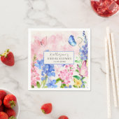 Schattigee bloemen Hij geeft me vlinders Vrijgezel Servet (Insitu)