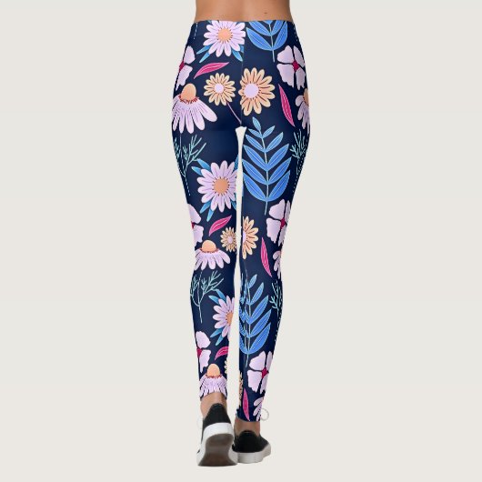 SCHATTIGEE bloemen in de hardheid! Leggings (Achterkant)