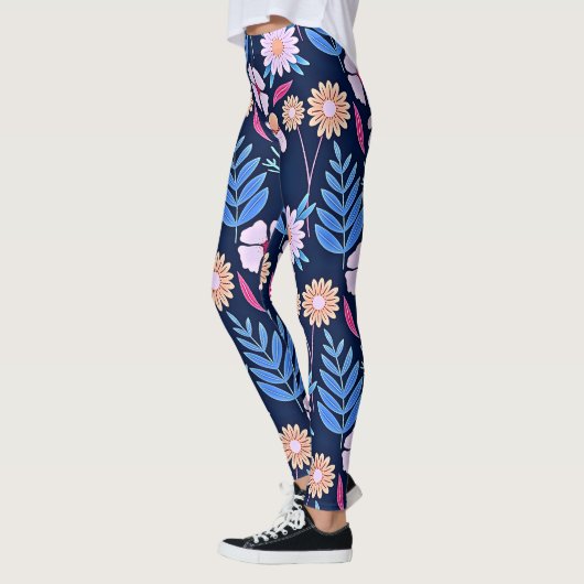 SCHATTIGEE bloemen in de hardheid! Leggings (Links)