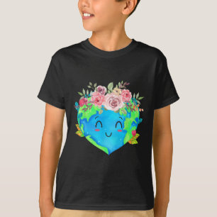 Schattigee Bloemen Kroonplaneet Lente Natuur Vrede T-shirt