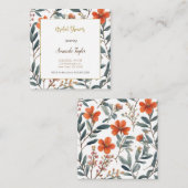 Schattigee bloemen Minimale Vrijgezellenfeest Notitiekaartje (Voorkant / Achterkant)