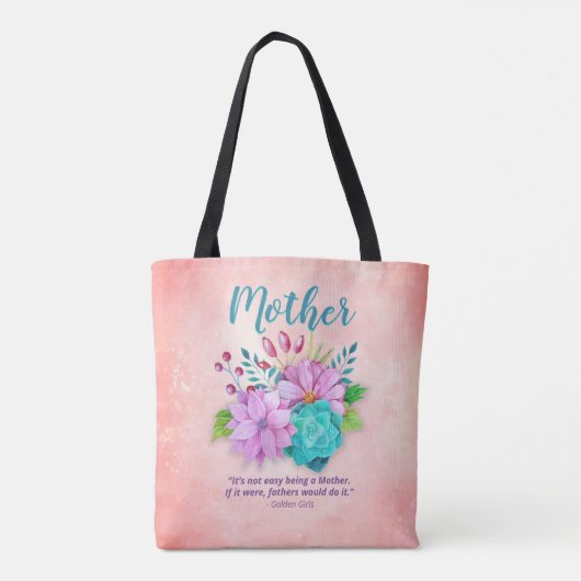 Schattigee Bloemen MOEDERS Tote Bag (Achterkant)