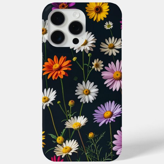 Schattigee bloemen op een donkere achtergrond Case-Mate iPhone case (Achterkant)