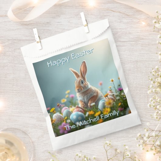 Schattigee Bloemen Paashaas Party Bedankzakje (Geknipt)