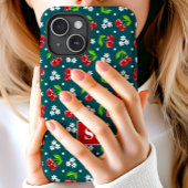 Schattigee Bloemen Polka Dot Kersen Blauwgroen Mon Case-Mate iPhone Case