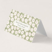 Schattigee Bloemen QR Code Gevouwen Visitekaartjes (Voorkant)