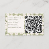 Schattigee Bloemen QR Code Visitekaartjes Whimsy (Achterkant)