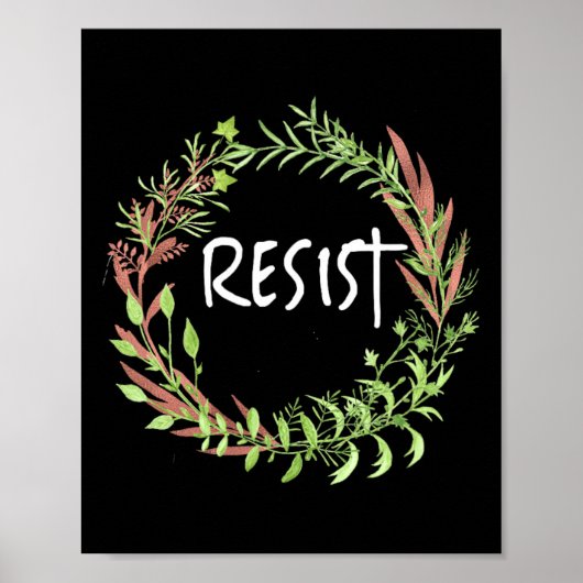 Schattigee bloemen - Resist Poster (Voorkant)