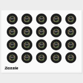 Schattigee bloemen - Resist Ronde Sticker (Vel)