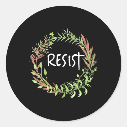 Schattigee bloemen - Resist Ronde Sticker (Voorkant)