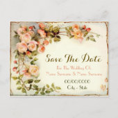 Schattigee bloemen, rozen aankondigingskaart (Voorkant)