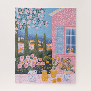 Schattigee bloemen Schilderachtig landschapspuzzel Legpuzzel