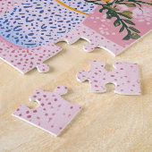 Schattigee bloemen Schilderachtig landschapspuzzel Legpuzzel (Zijkant)