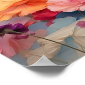 Schattigee Bloemen Staande Beagle Puppy Downloadba Poster (Hoek)