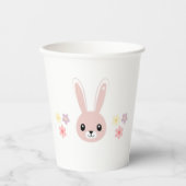 Schattigee Bloemen Tiny Hopper Bunny Baby shower Papieren Bekers (Voorkant)