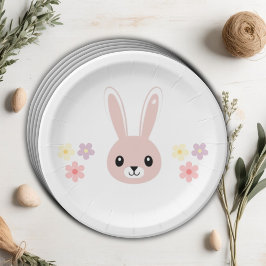 Schattigee Bloemen Tiny Hopper Bunny Baby shower Papieren Bordje