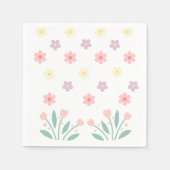 Schattigee Bloemen Tiny Hopper Bunny Baby shower Servet (Voorkant)