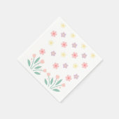 Schattigee Bloemen Tiny Hopper Bunny Baby shower Servet (Hoek)