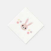 Schattigee Bloemen Tiny Hopper Bunny Baby shower Servet (Hoek)