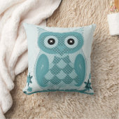 Schattigee Bloemen Turquoise Uil Sierkussen (Deken)