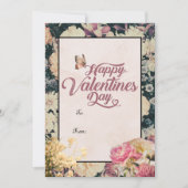 Schattigee Bloemen Valentijnsdag Kaart (Voorkant)