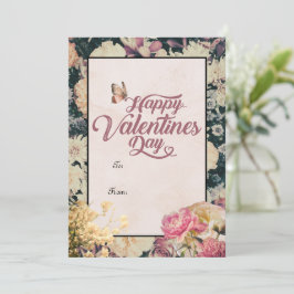 Schattigee Bloemen  Valentijnsdag Kaart