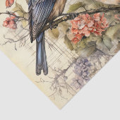 Schattigee bloemen voor vogelliefhebbers tissuepapier (Detail)