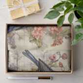 Schattigee bloemen voor vogelliefhebbers tissuepapier (Geschenk)