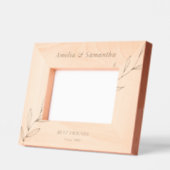 Schattigee Bloemen Vrienden Custom Wood Afbeelding Gegraveerde Lijstjes (Links)