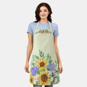 Schattigee Bloemen Vrouwen Medium All Over Print S Schort (Gedragen)