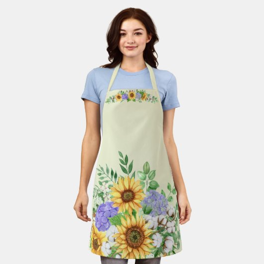 Schattigee Bloemen Vrouwen Medium All Over Print S Schort (Gedragen)