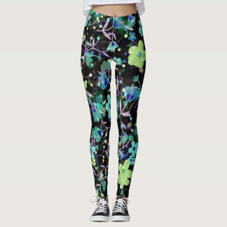 Schattigee bloemen - Waterverf Leggings