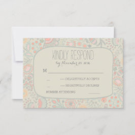 Schattigee Bloemen Wedding RSVP Kaarten Kaartje