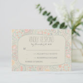 Schattigee Bloemen Wedding RSVP Kaarten Kaartje (Staand voorkant)